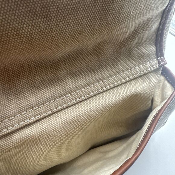 Tommy Bahama Challenge Large Brown Biege Canvas/leather Duffle Weekender Bag - Picture 11 of 16